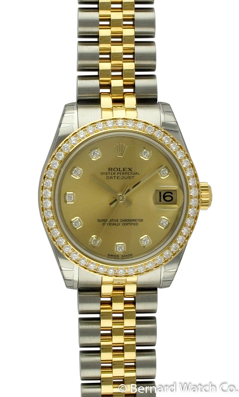 Rolex - Datejust Midsize 31MM : 178383 : SOLD OUT : Diamond champagne dial