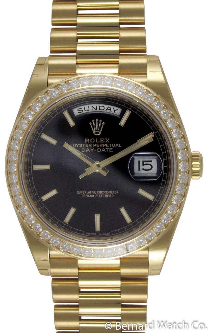 Rolex Day-Date 40 President : 228348 black dial