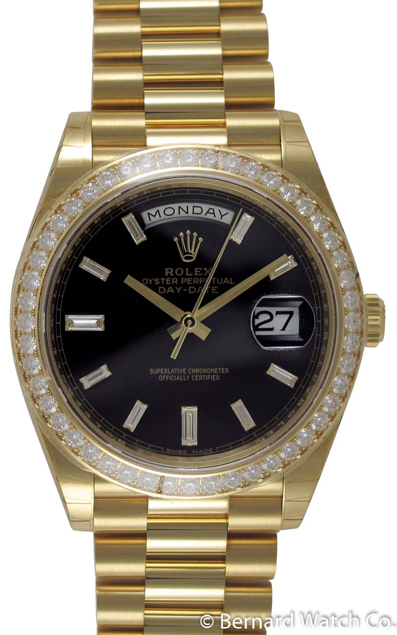 Rolex Day-Date 40 President : 228348 Diamond black dial