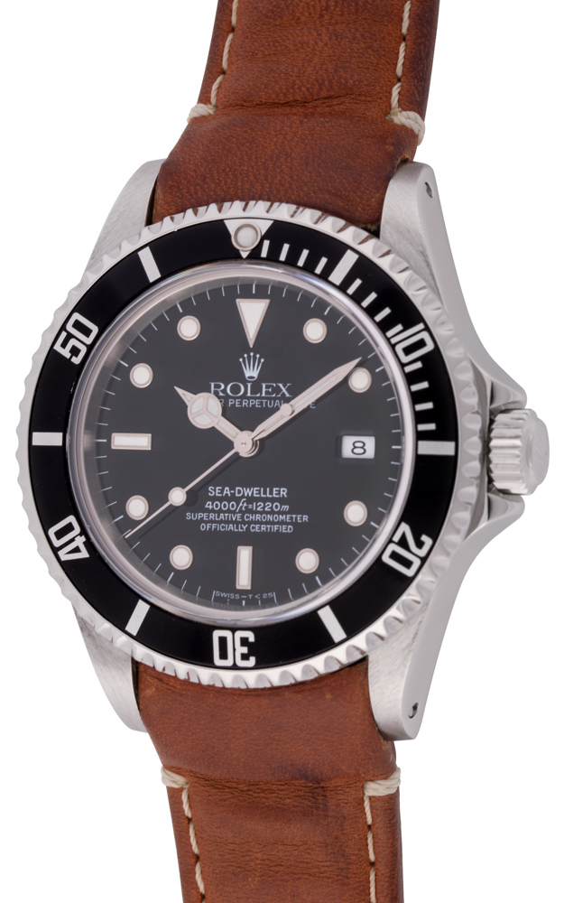 rolex sea dweller leather strap