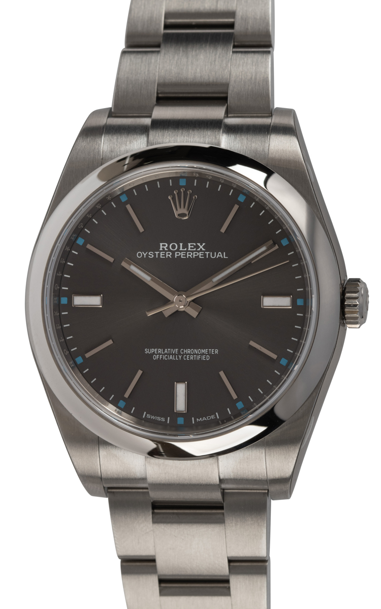 ROLEX 114300 Oyster Perpetual 39 Blue Dial Steel Men's Watch