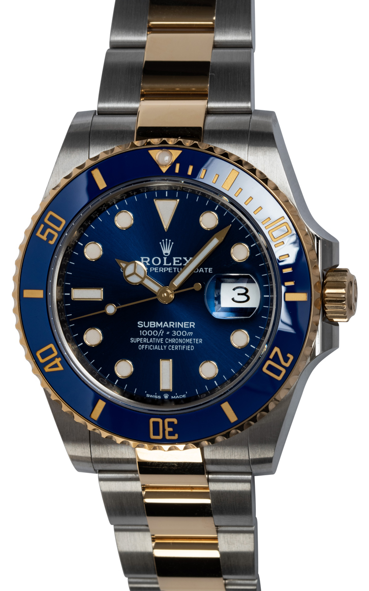 Rolex Steel and Gold Submariner Date Watch - Blue Bezel - Blue Dial -  126613LB