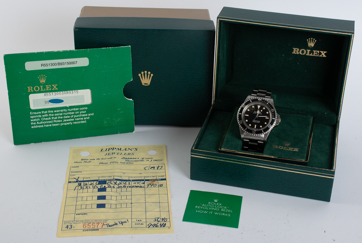 Rolex Submariner 5513 - SOLD OUT - 1987 Black Dial, Steel, 40mm