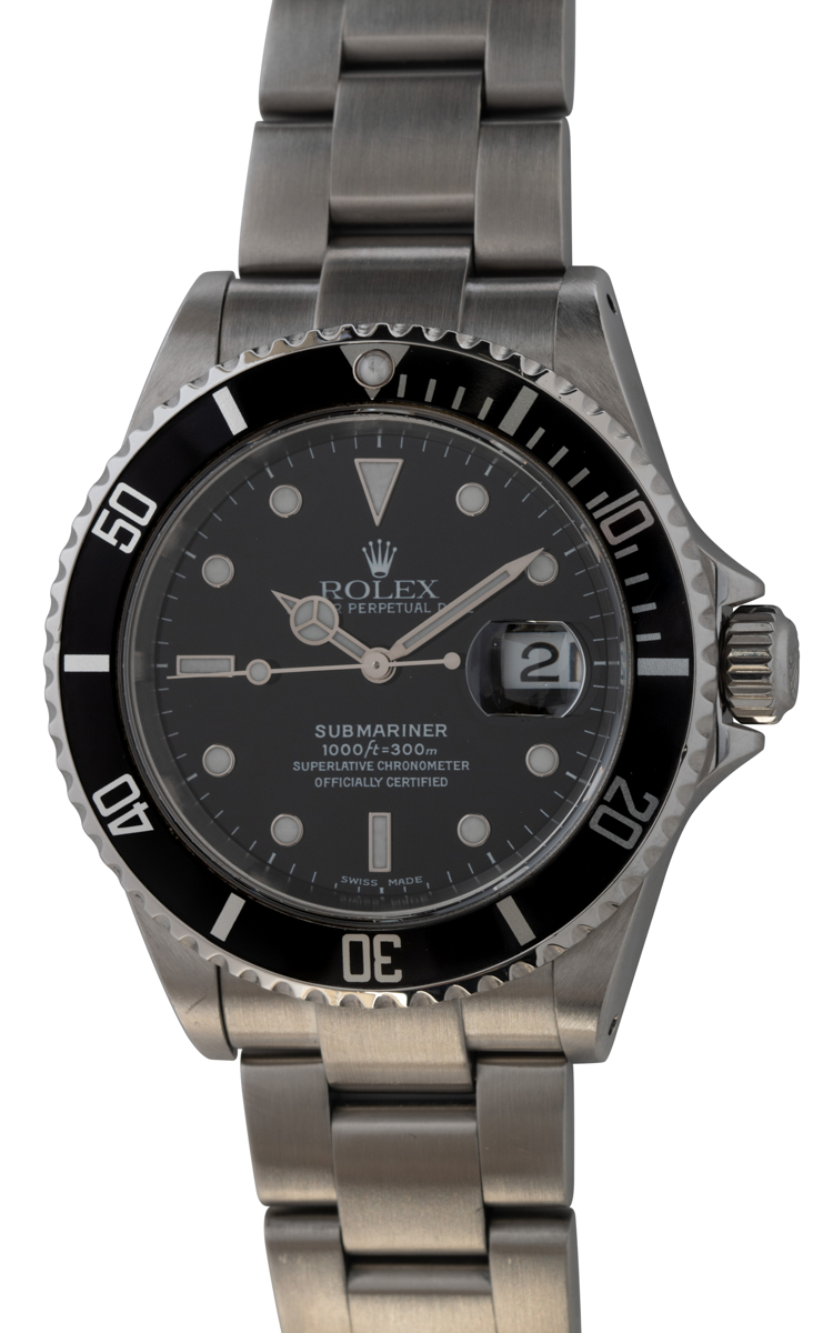 16610 Rolex Submariner Automatic Steel Mens Watch