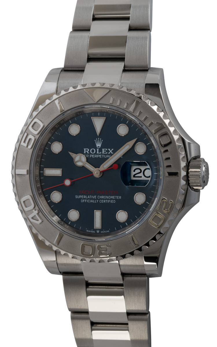 2022 Rolex Yacht-Master Steel Platinum Blue Dial 40mm Watch 126622 BOX