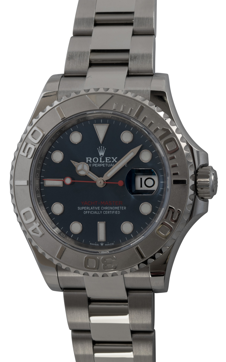 Rolex Yacht-Master 40 Steel Platinum Bezel Blue Dial 126622