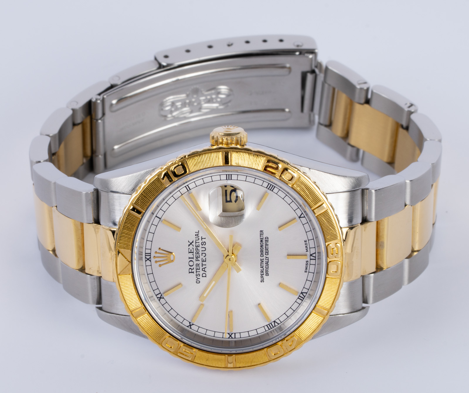 Rolex Datejust Turn-O-Graph 'Thunderbird' : 16263 silver dial dial