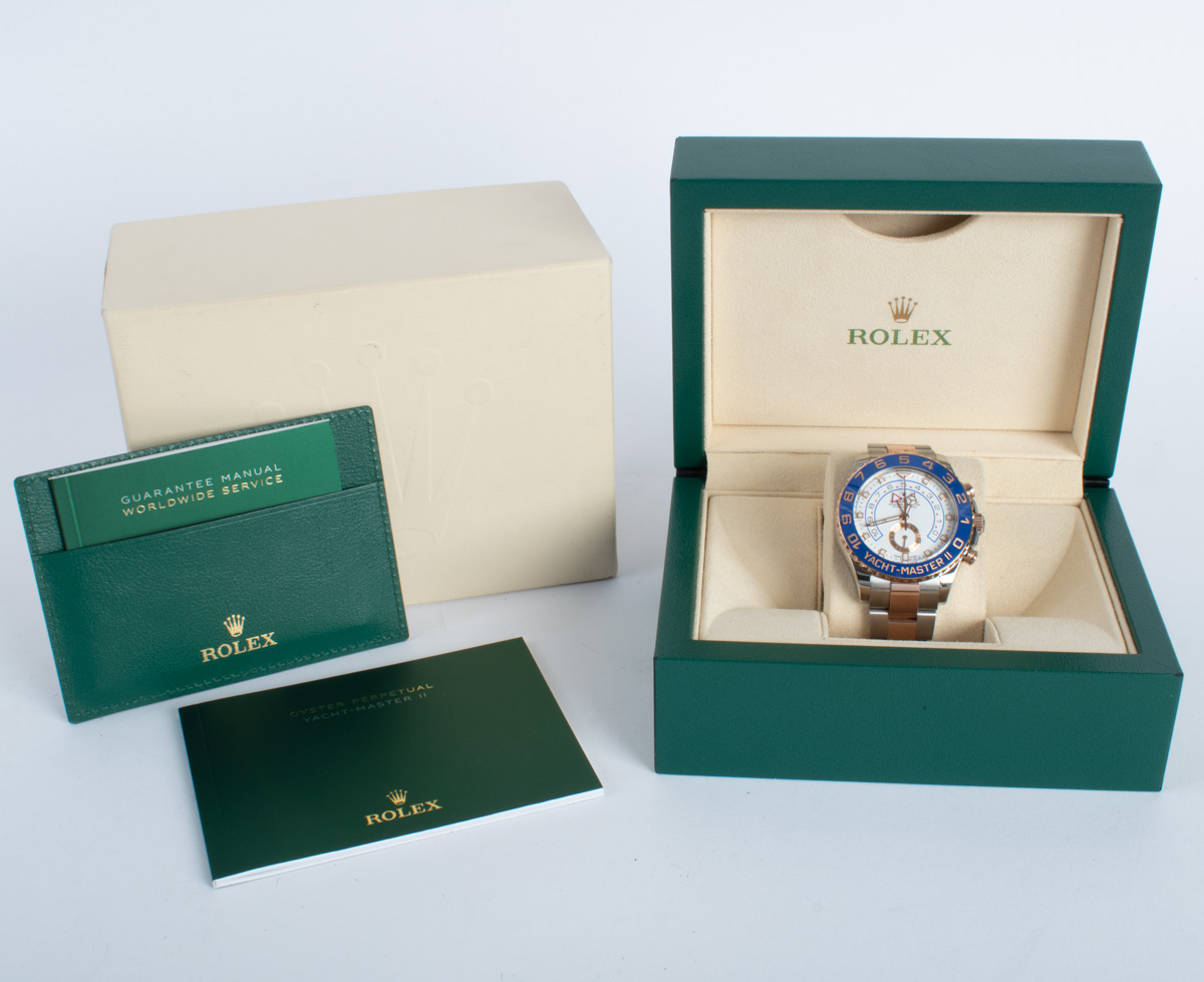 Rolex Yacht-Master II 116681 - White Dial, 18k Everose Gold