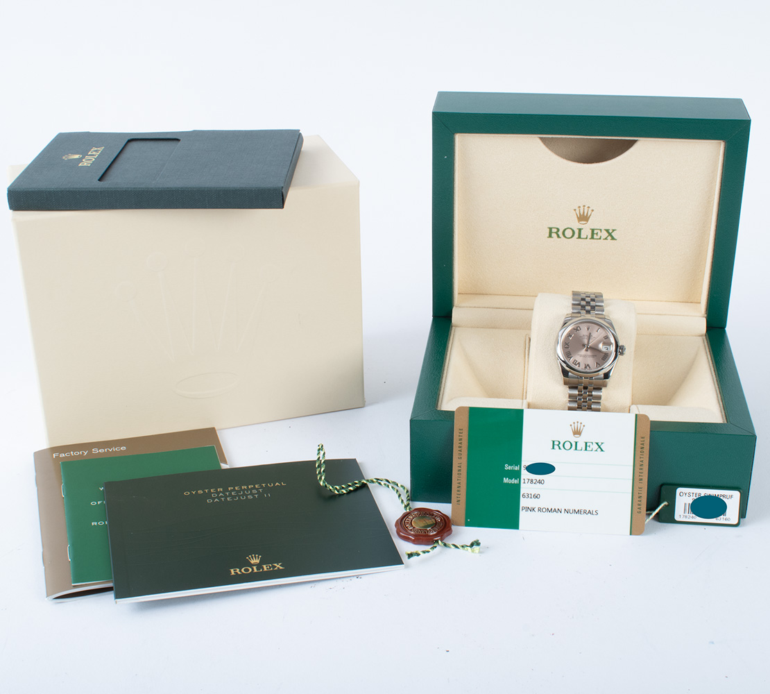 Rolex Datejust Midsize 31MM : 178240 silver-rose dial on  display picture 3