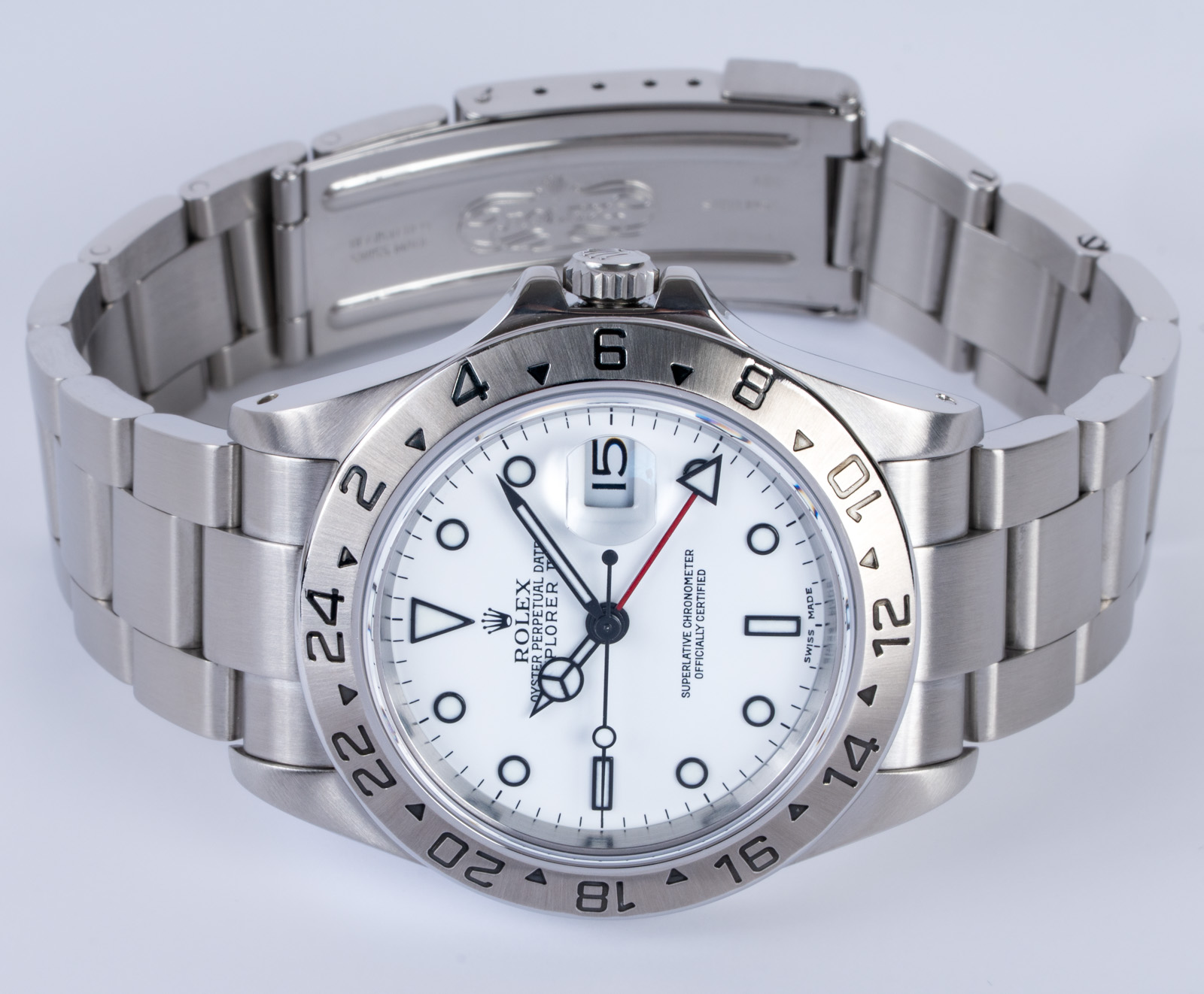 Rolex Explorer II 16570 - 2000 White Dial, Steel, 40mm, Full Set