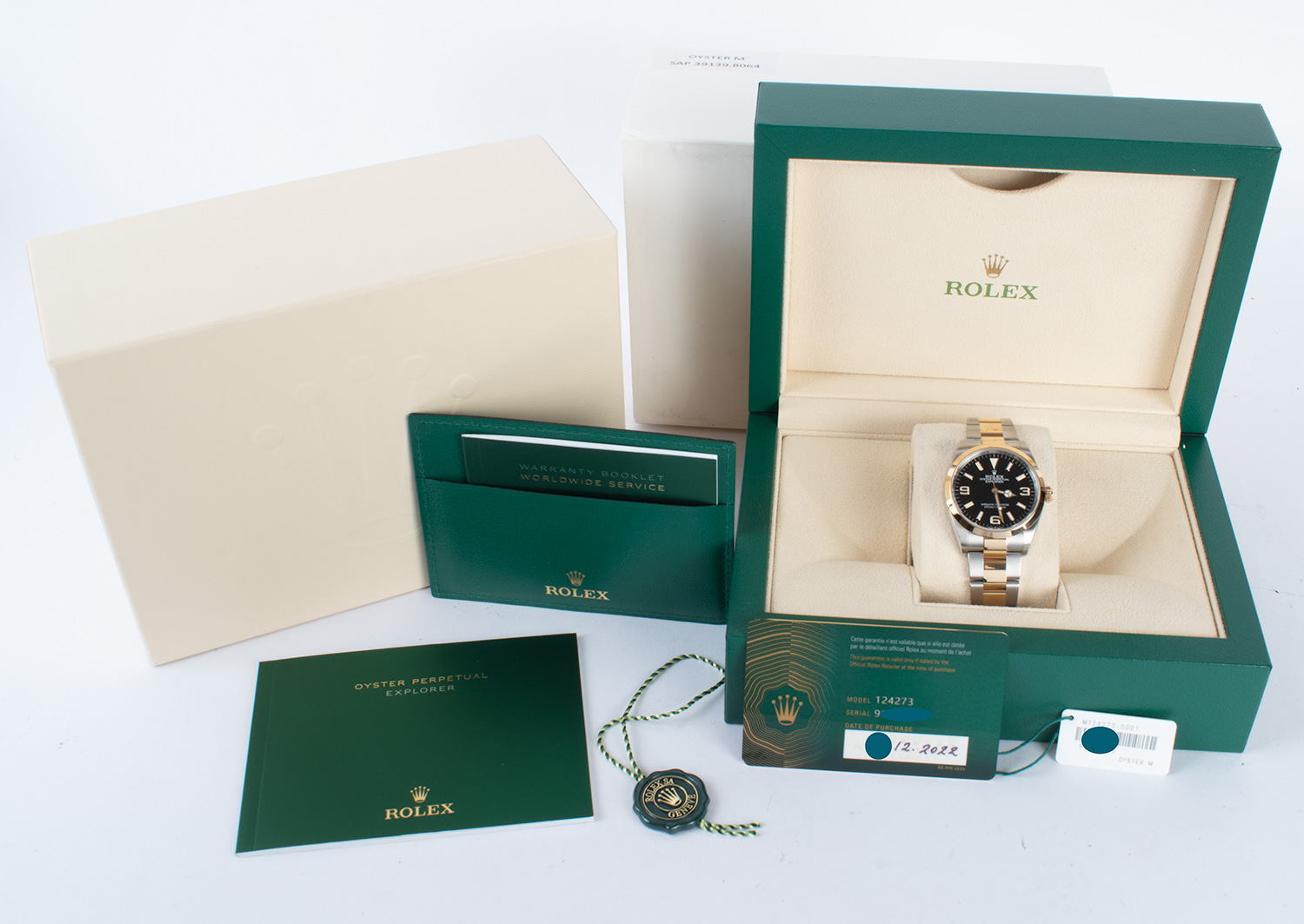 Rolex Explorer 36 m124273-0001 - 2022 Black Dial, 18k Gold & Steel