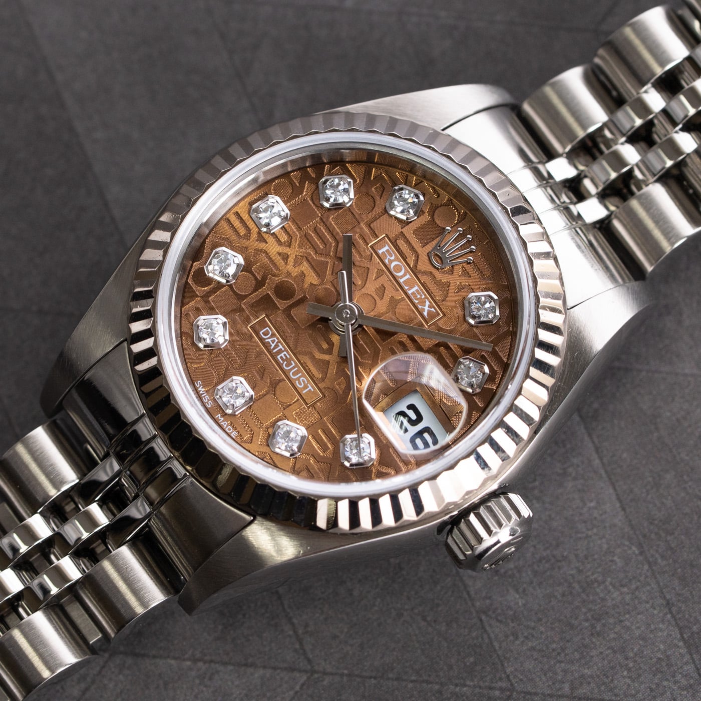 Rolex Ladies Datejust 79174 - 2003 Diamond Havana Jubilee Dial