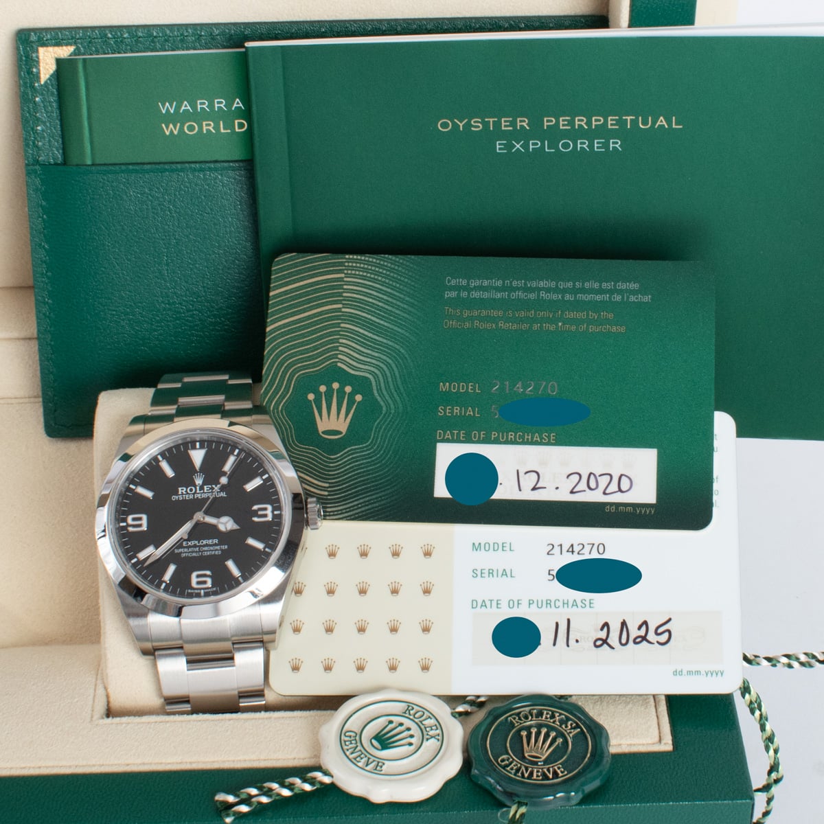 Rolex Explorer 39MM 'Full Lume' : m214270-0003