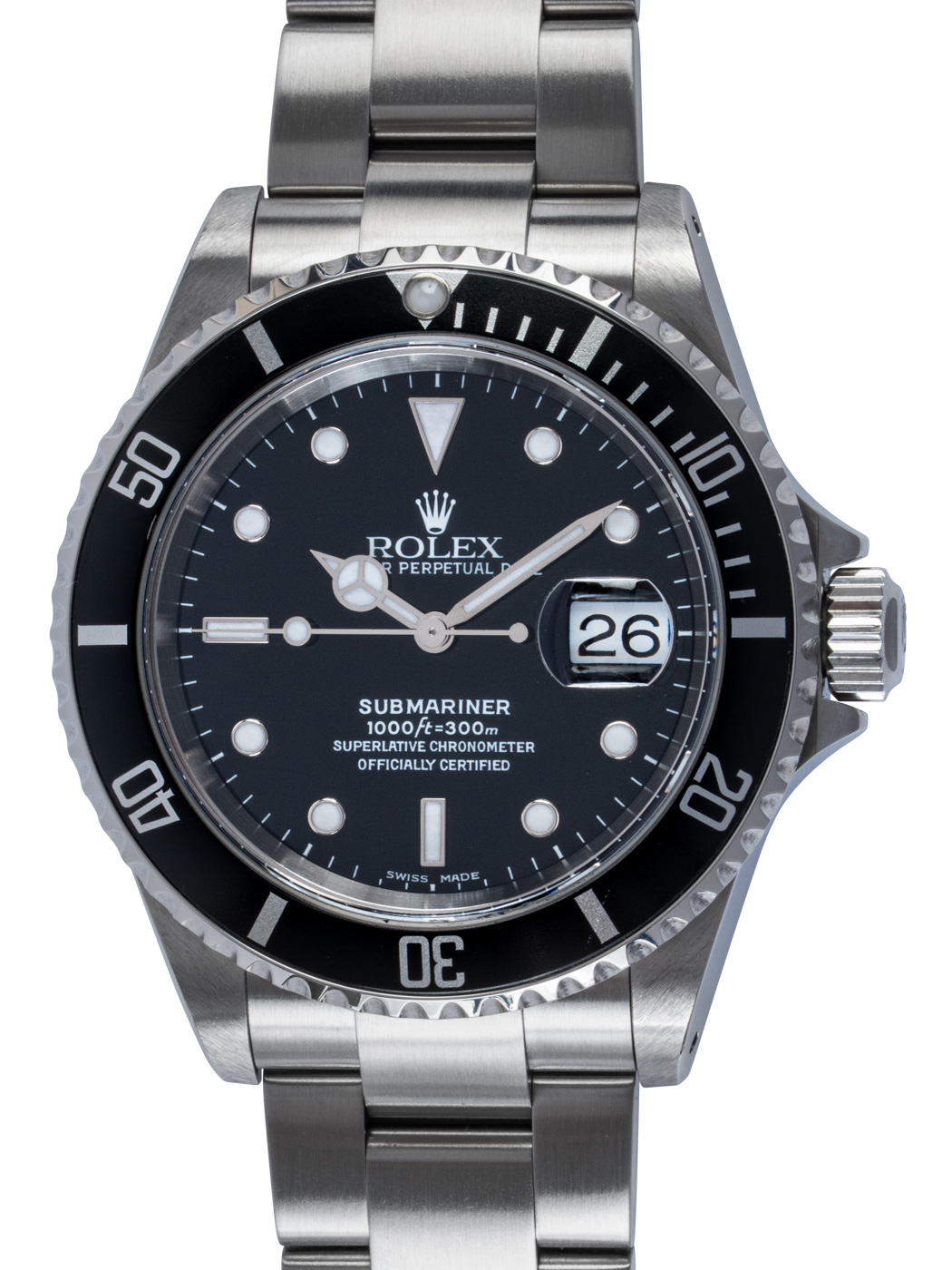 Rolex Submariner Date 16610 - 2002 Black Dial, Steel, 40mm, Full