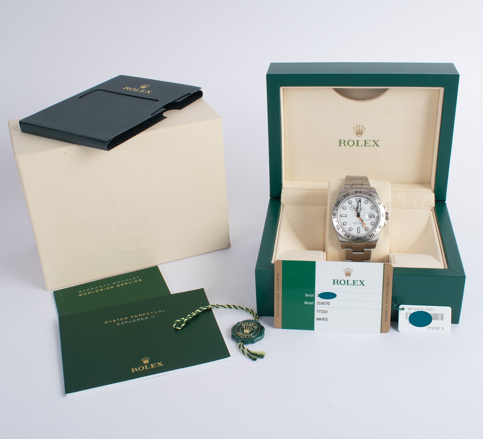Rolex Explorer II 'Polar' 216570 - 2016 White Lacquer Dial, Steel