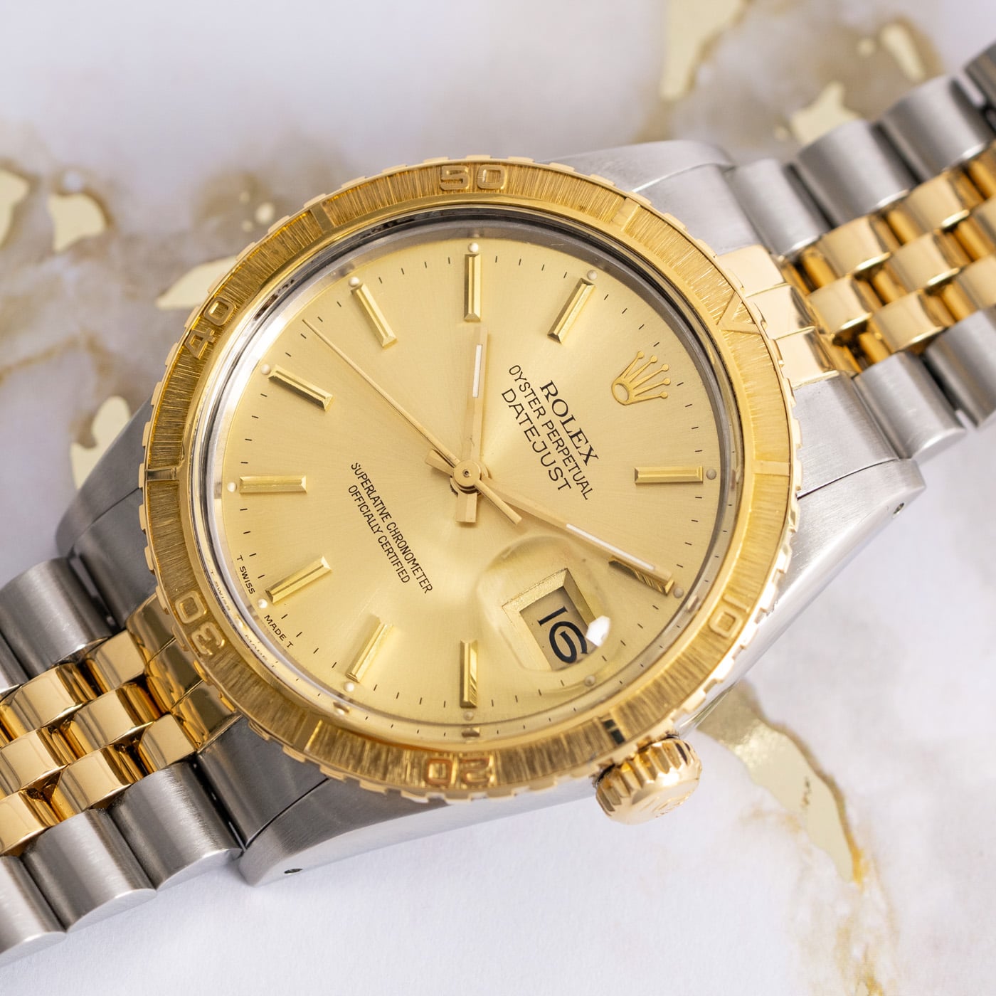 Rolex Datejust Turn-O-Graph 'Thunderbird' : 16253 champagne dial
