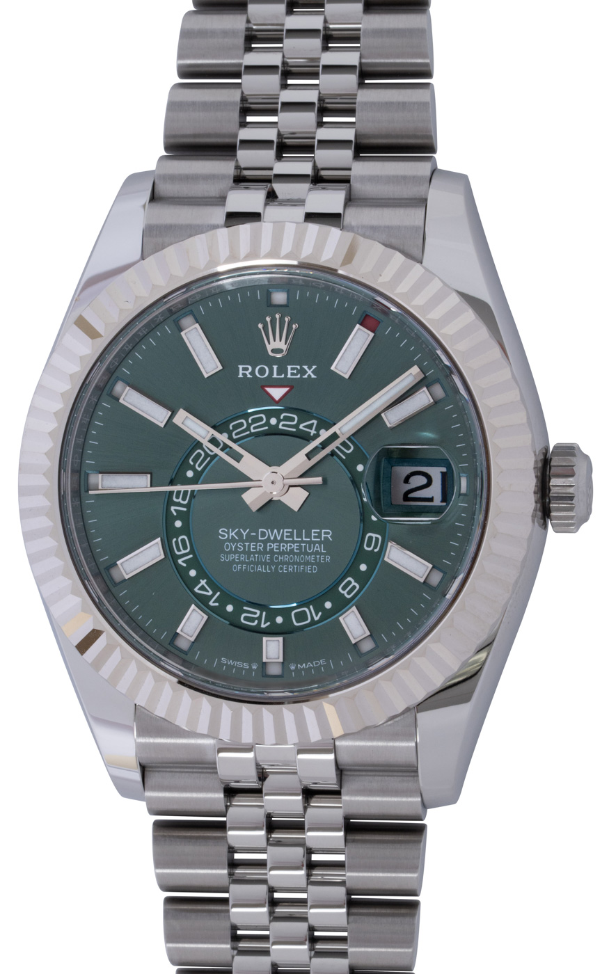 9*ル様 ら*ラ様 9*ル様 S.T.A.R.S. Mod. Barry Bur Rolex Sky-Dweller 336934-0002 - 2026 Mint Green Dial, Steel, 42mm