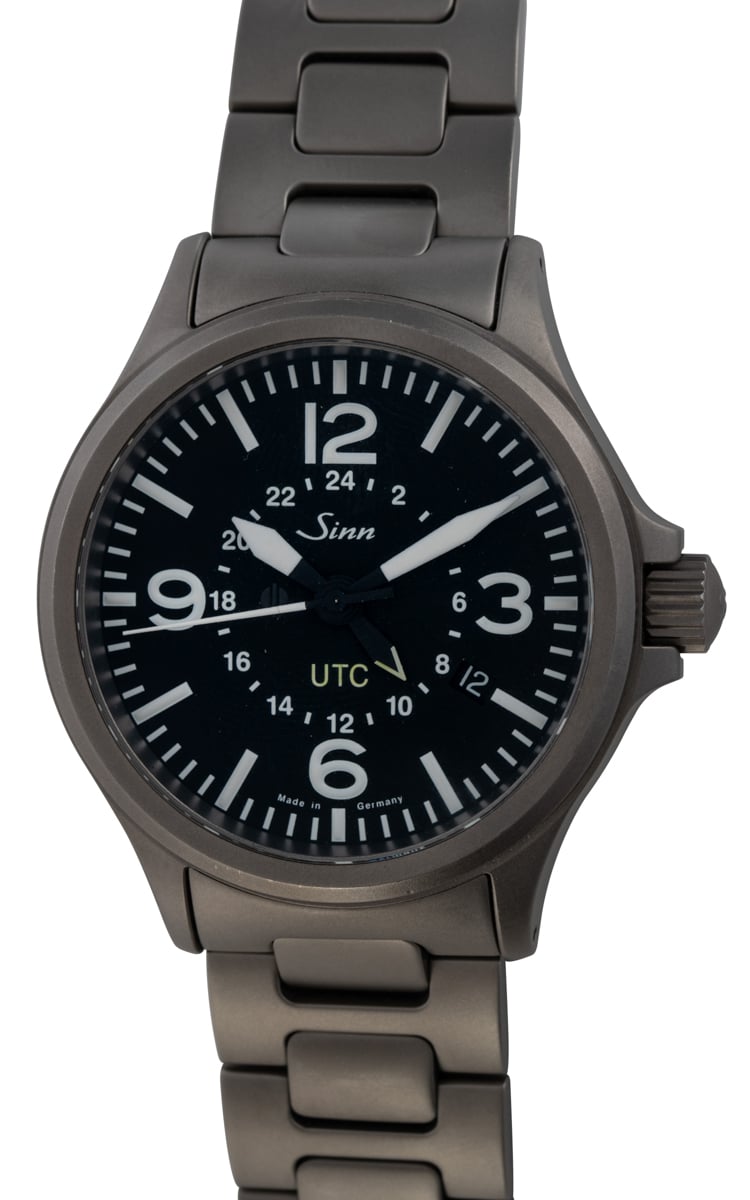 Sinn 856 UTC Tegimented 856.UTC SOLD OUT black dial on Tegimented hardened Stainless Steel