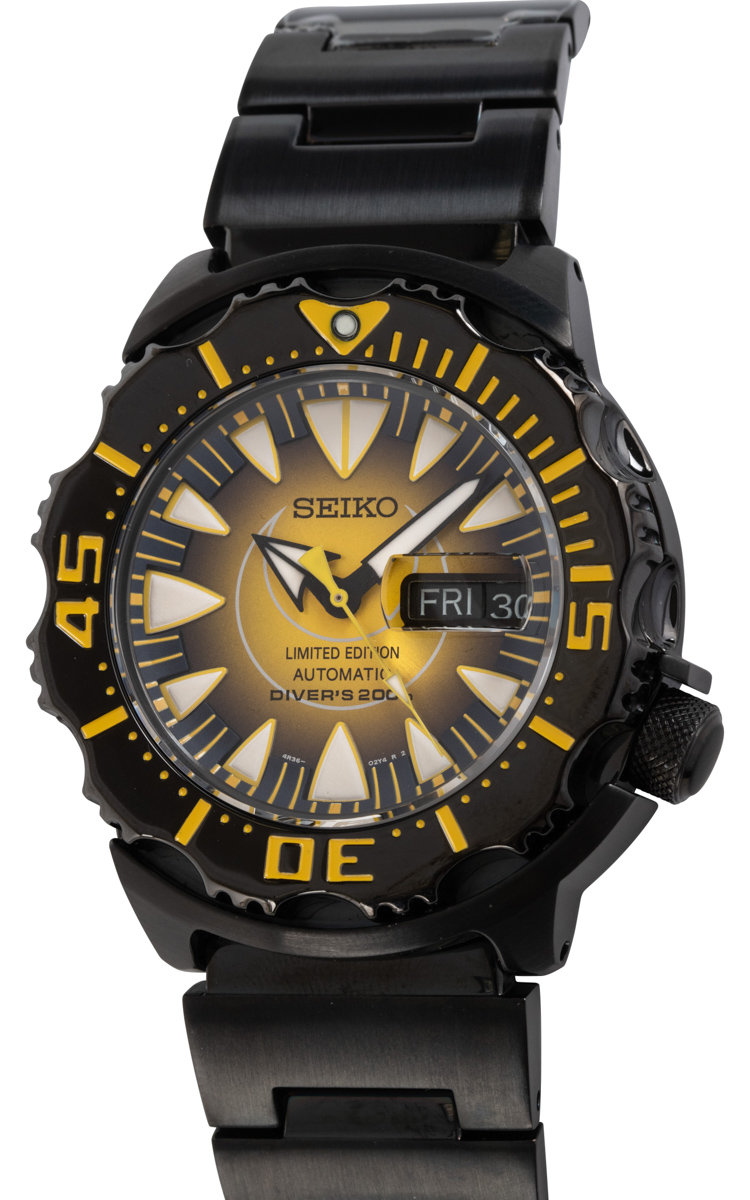 Seiko - Monster The Moon : SRP457K1 : SOLD OUT : black / yellow dial on  Black PVD stainless steel