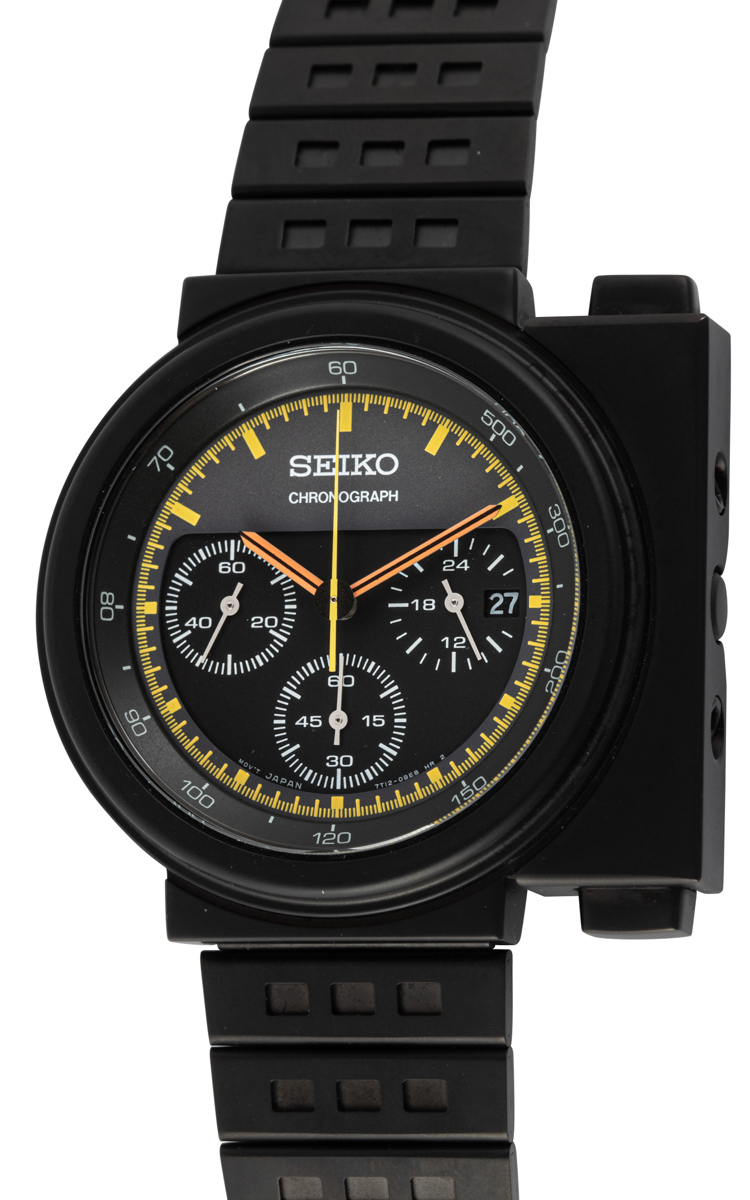 Seiko - Spirit x Giugiaro Design 'Black Ripley' : SCED037 : SOLD OUT :  black with yellow accents dial