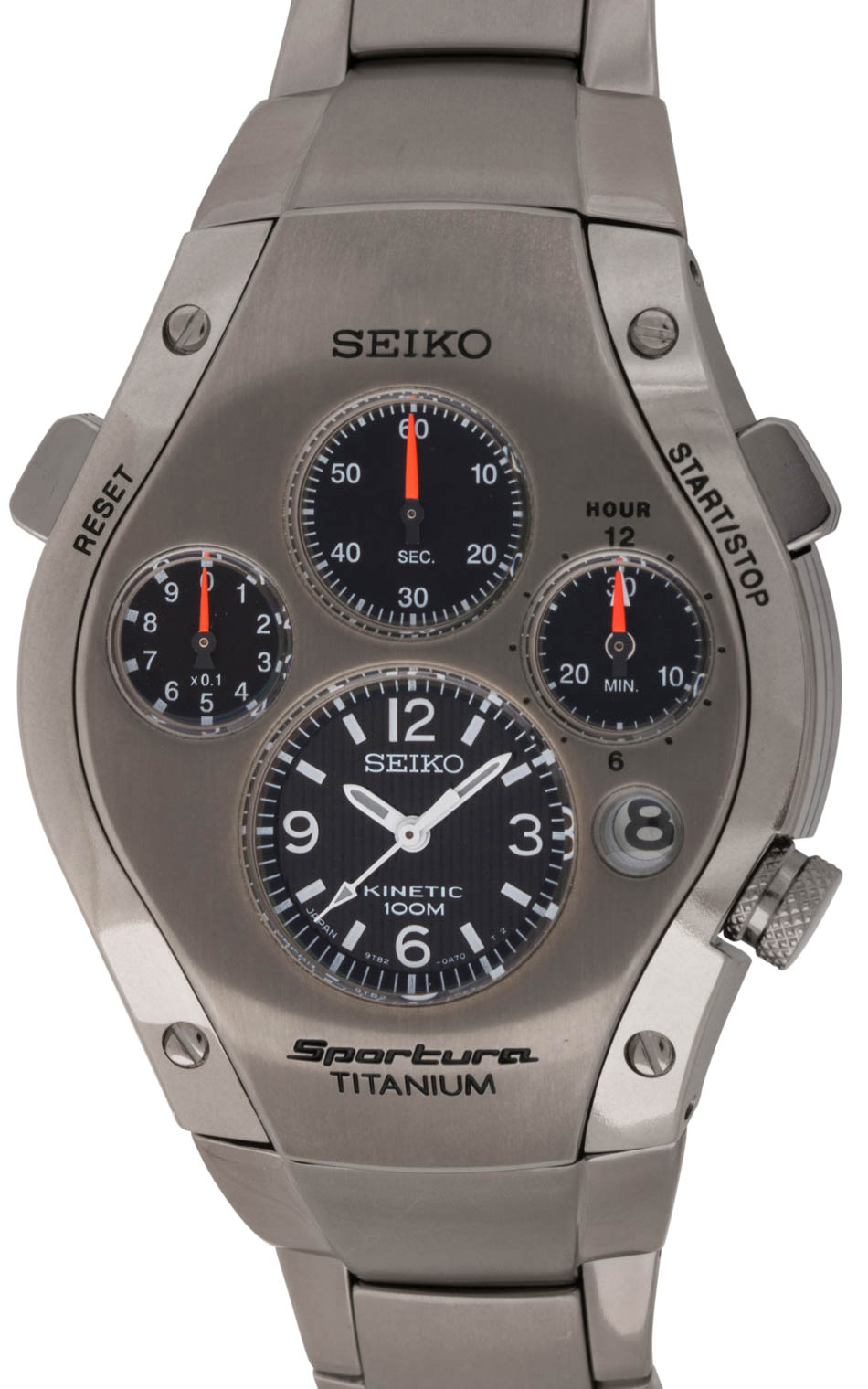 Seiko - Sportura Kinetic : 9t82-0a60 : SOLD OUT : black dial on Titanium