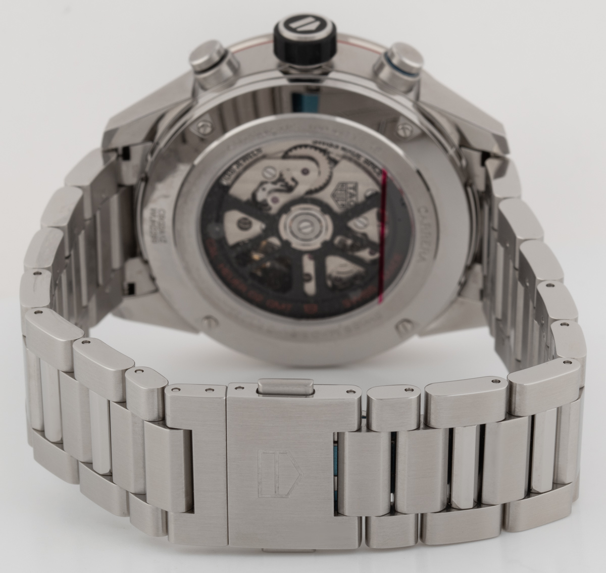 Rear of TAG Heuer - Carrera Calibre Heuer 02 Chronograph GMT