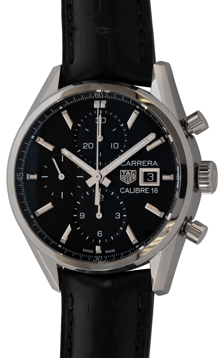 TAG Heuer Carrera Calibre 16 Automatic with Black Dial and Case