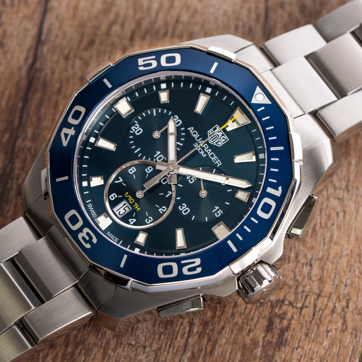 TAG Heuer Aquaracer Chronograph CAY111B.BA0927 - Blue Dial, Steel