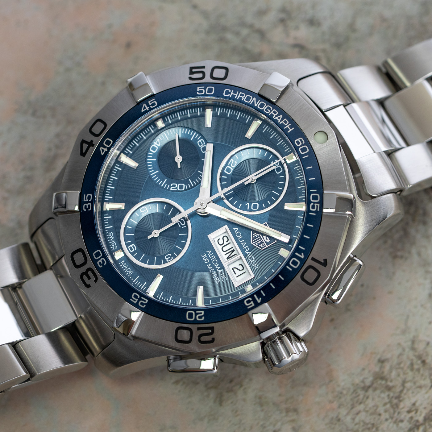 TAG Heuer Aquaracer Chronograph Day-Date CAF2012.BAO815 - Blue
