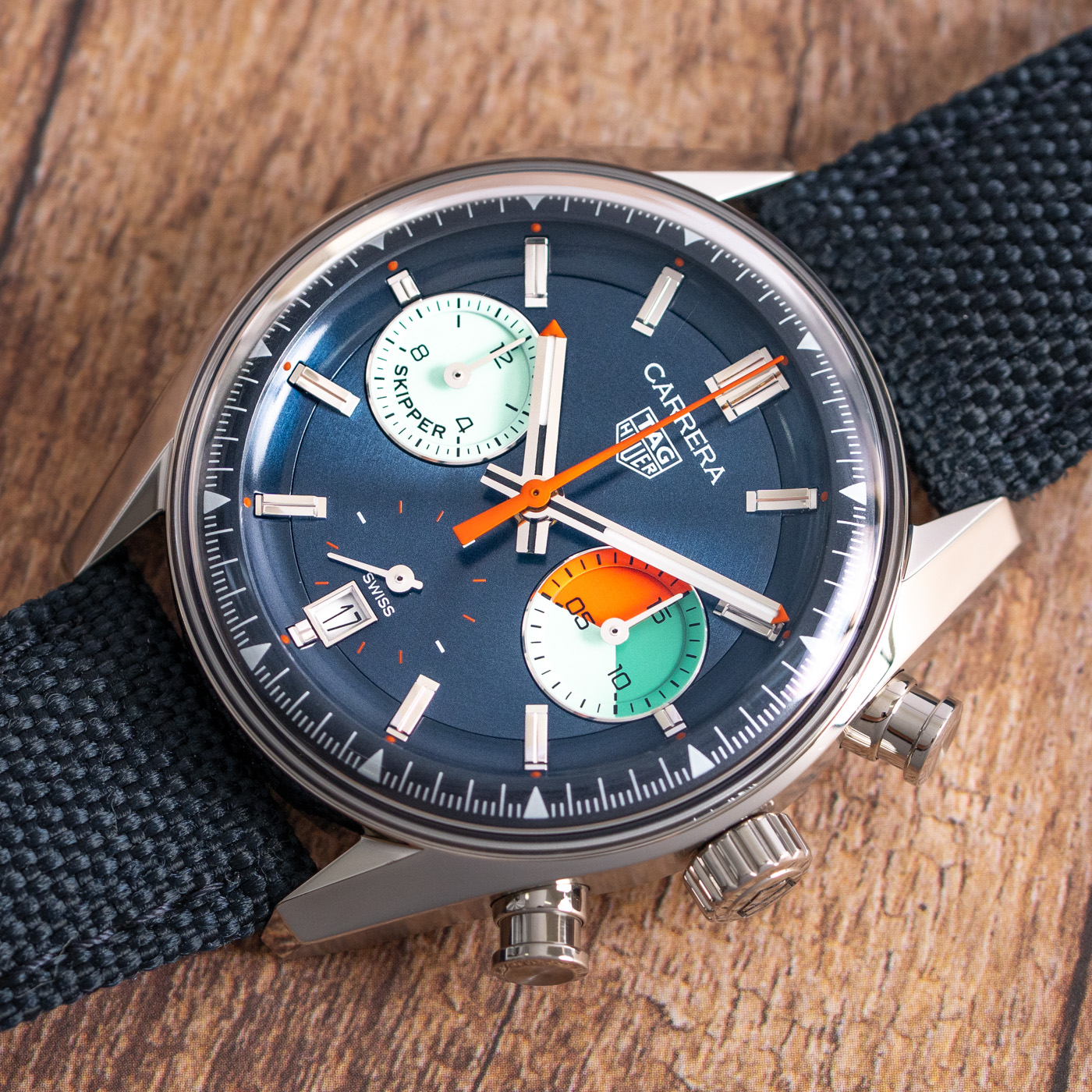 TAG Heuer Carrera Chronograph 'Skipper' CBS2213.FN6002 - 2023 Blue