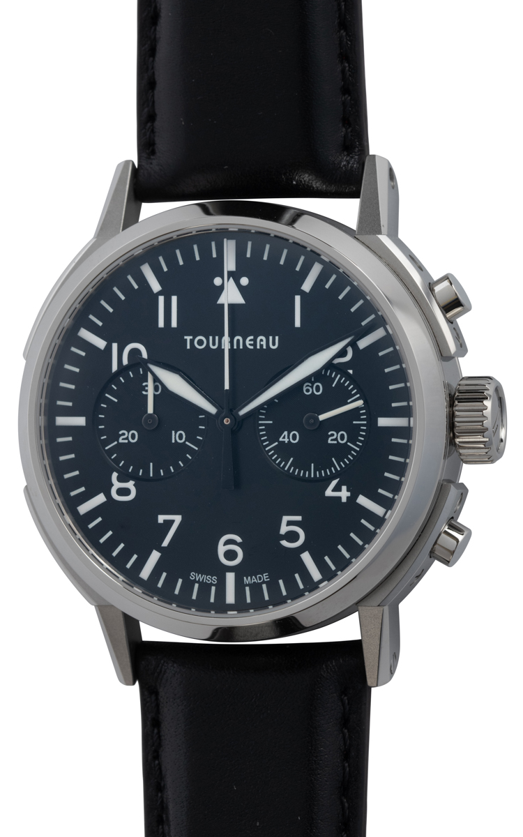 Tourneau TNY Aviator Chronograph SOLD OUT black dial on black