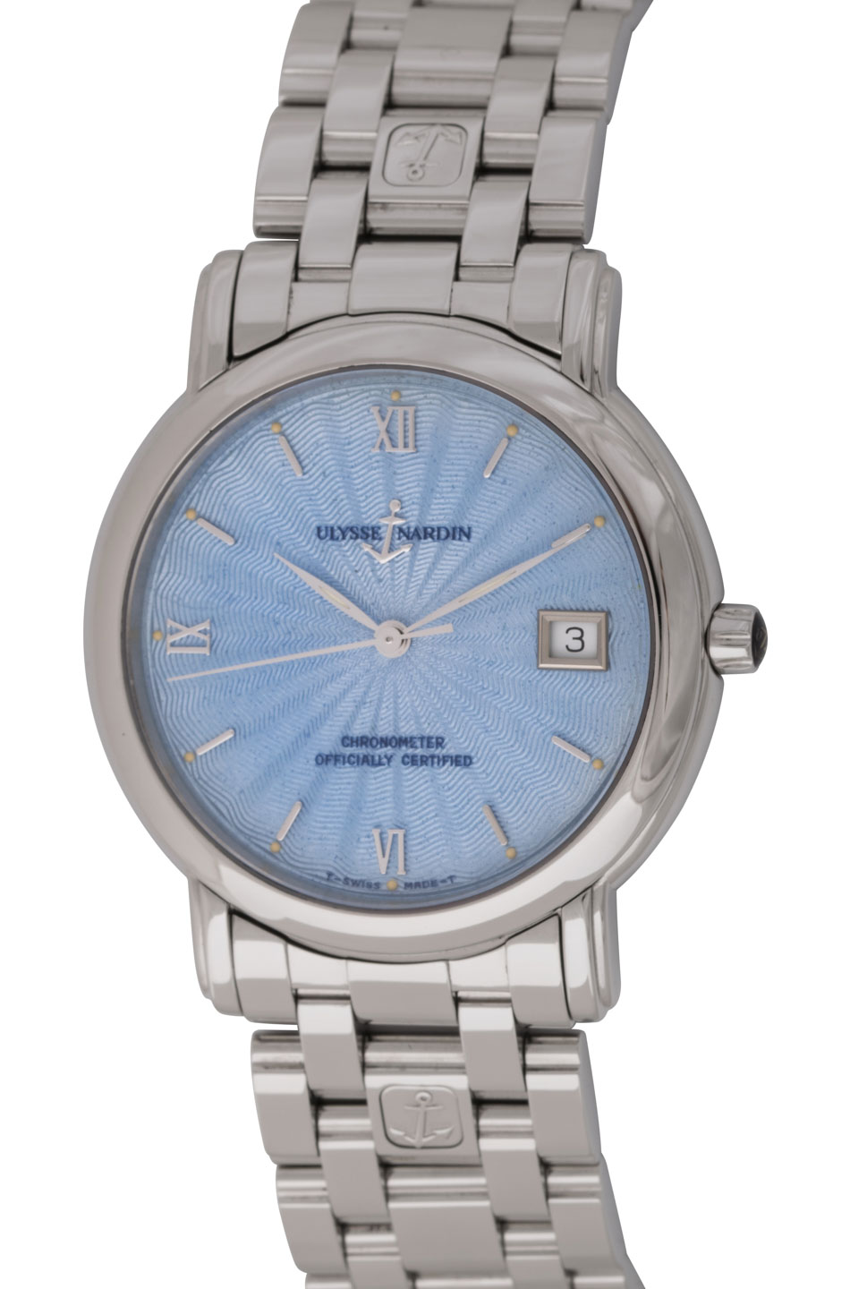 Ulysse Nardin - San Marco Automatic : 133-77-9 : SOLD OUT : engine-turned  sky blue enamel dial