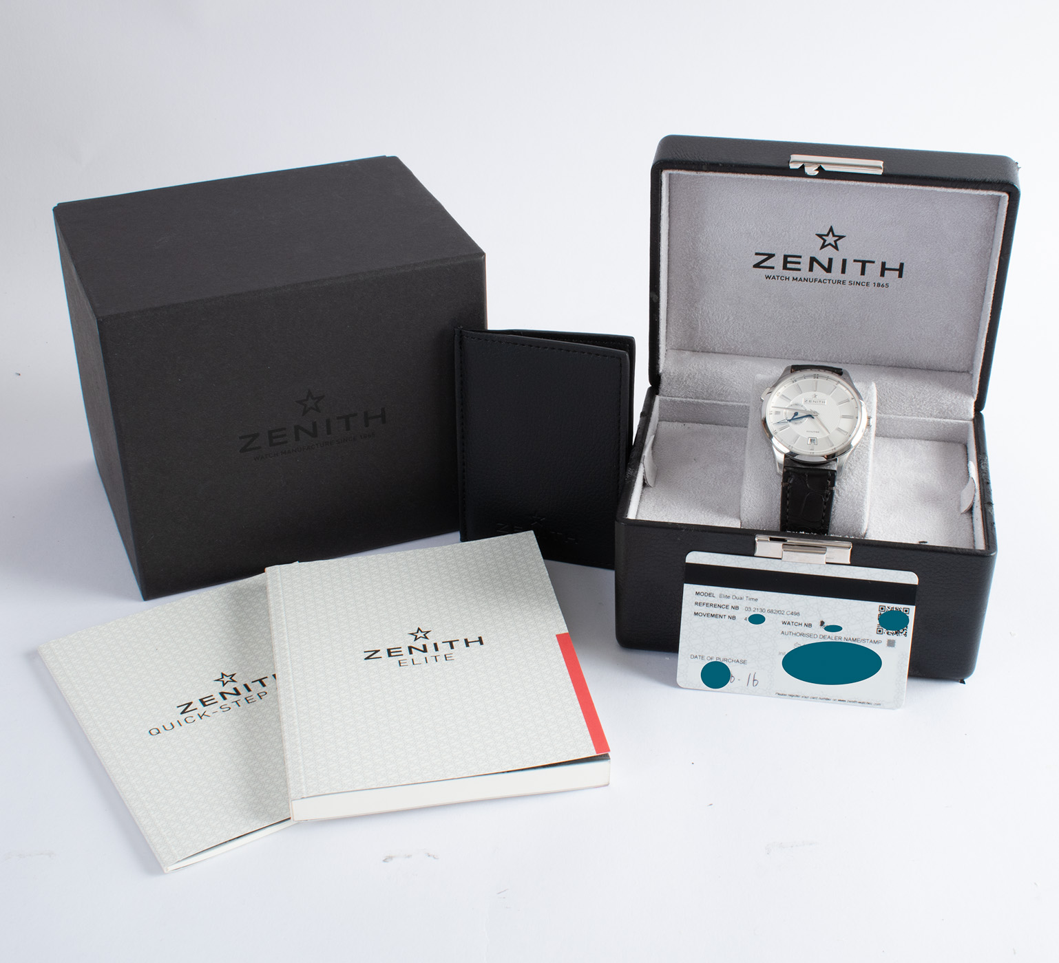 Zenith Elite Dual Time 03.2130.682 - 2016 Silver Dial, Steel, 40mm