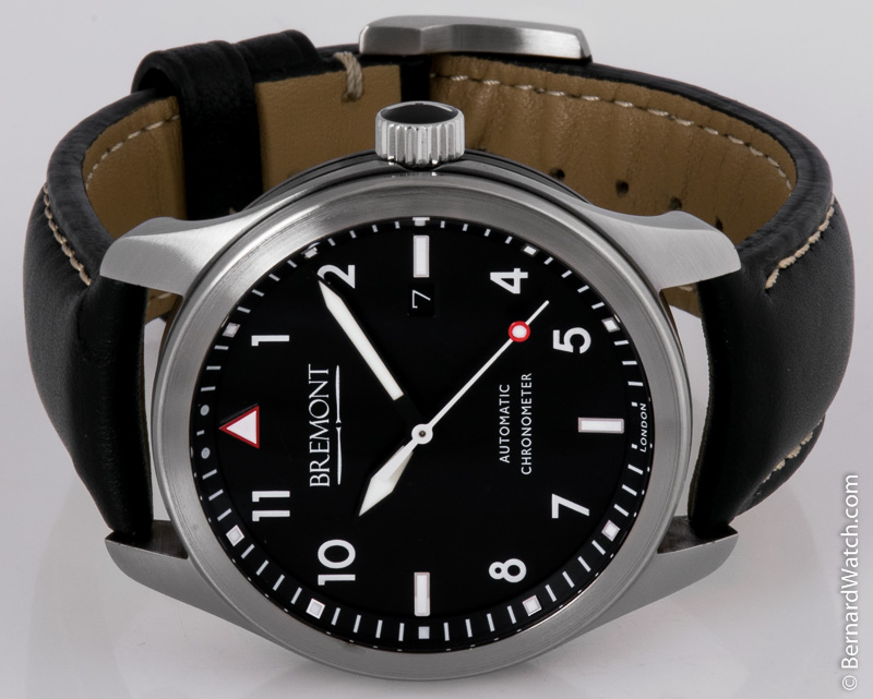 Bremont - Solo 43 : SOLO/WH : SOLD OUT : black dial on black leather strap