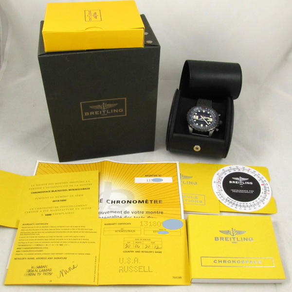Breitling - Chronospace Blacksteel Limited : M7836522/BA26 : SOLD