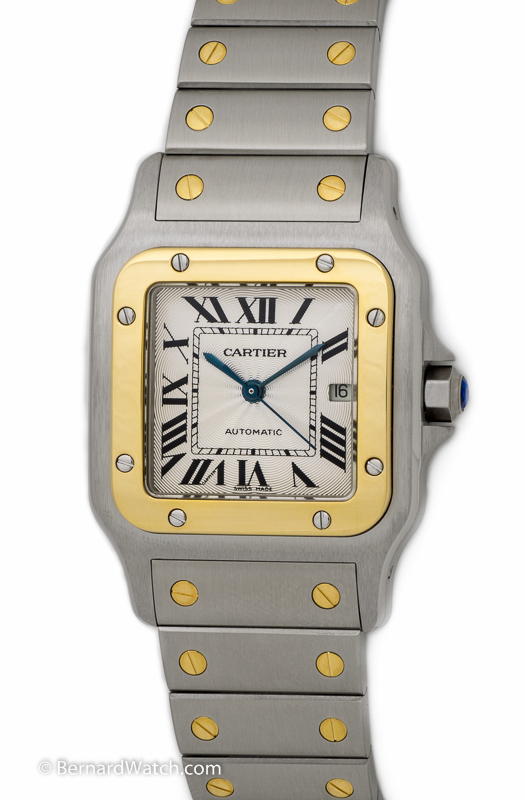 Cartier - Santos Galbee : W20058C4 : SOLD OUT : silver dial on 18k Gold ...