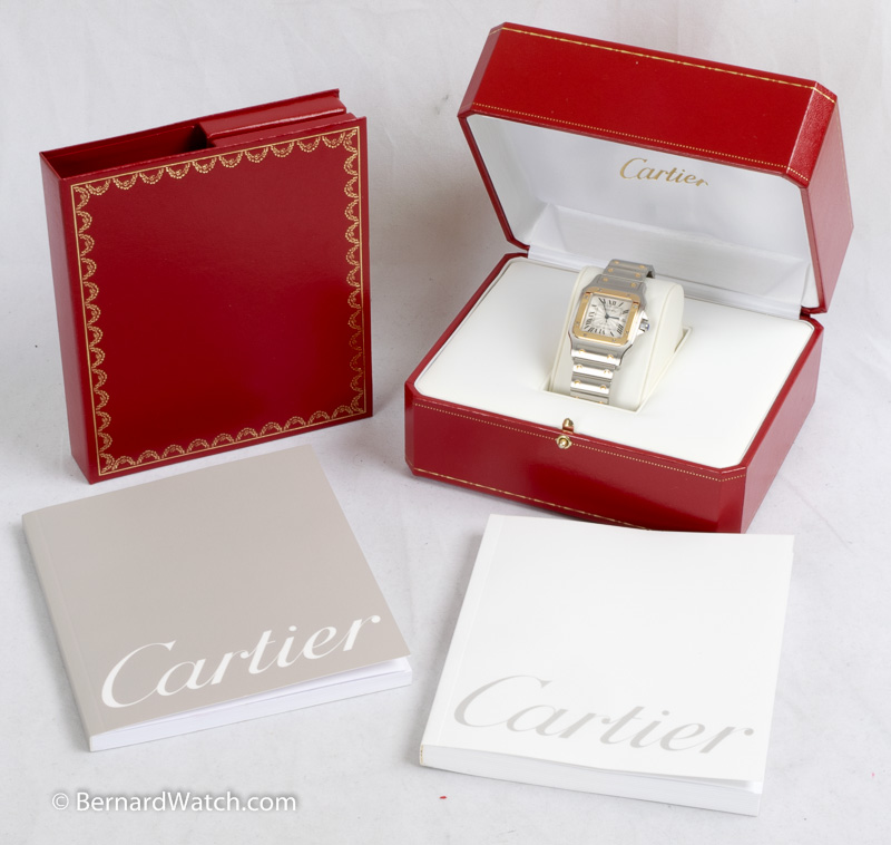 Cartier - Santos Galbee : W20058C4 : SOLD OUT : silver dial on 18k Gold ...