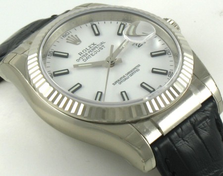 rolex datejust alligator strap