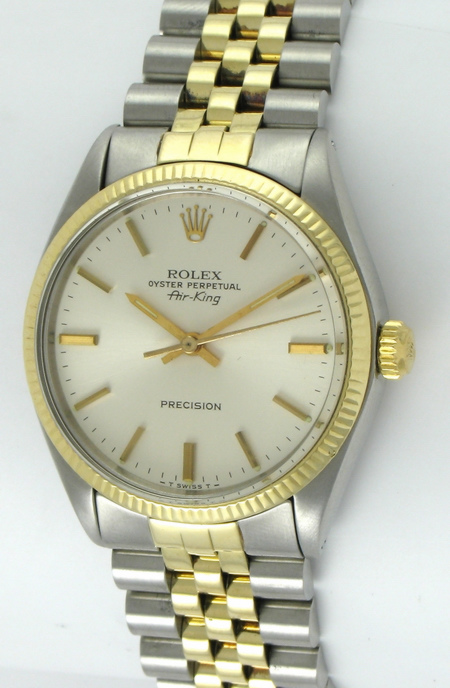 Rolex - Air-King : 5501 : SOLD OUT : silver dial on Jubilee bracelet : Bernard Watch