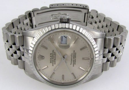 rolex datejust tiffany and co