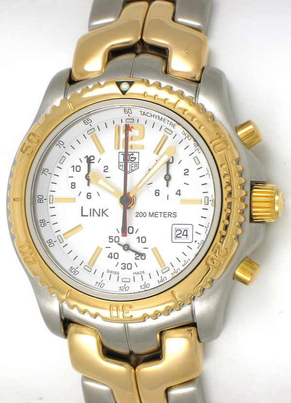 TAG Heuer Link Chronograph CT1151 SOLD OUT white dial on Two