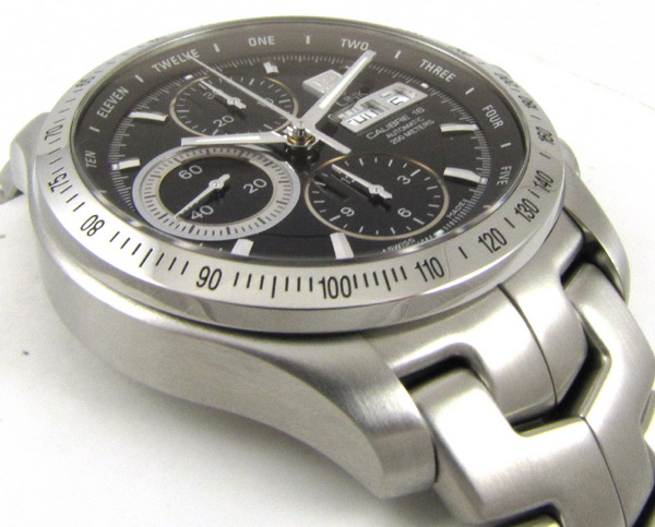 TAG Heuer Link Chronograph CJF211A.BA0594 SOLD OUT black dial on Stainless Steel brushed