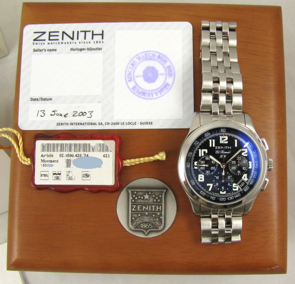 Zenith El Primero Hand Wound Chronograph 02 0500 420 24 M501 SOLD OUT Zenith El Primero Hand Wound Chronograph 02 0500 420 24 M501 SOLD OUT