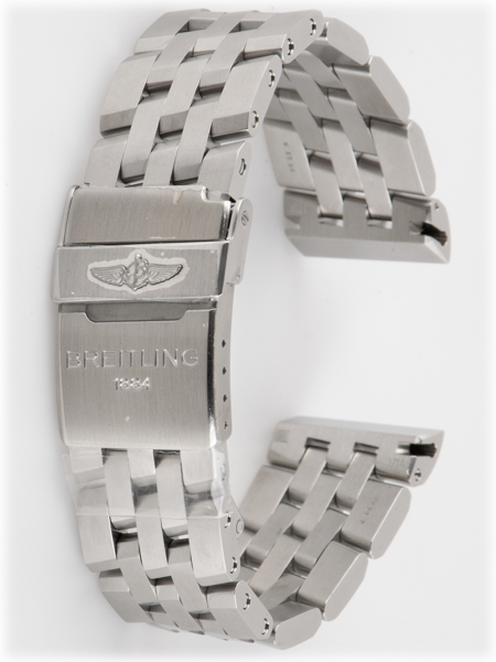 Bracelet Breitling Pilote Brossé Blackbird 22-20mm - Réf. 379A, Acier Inox - Neuf Sans étiquette