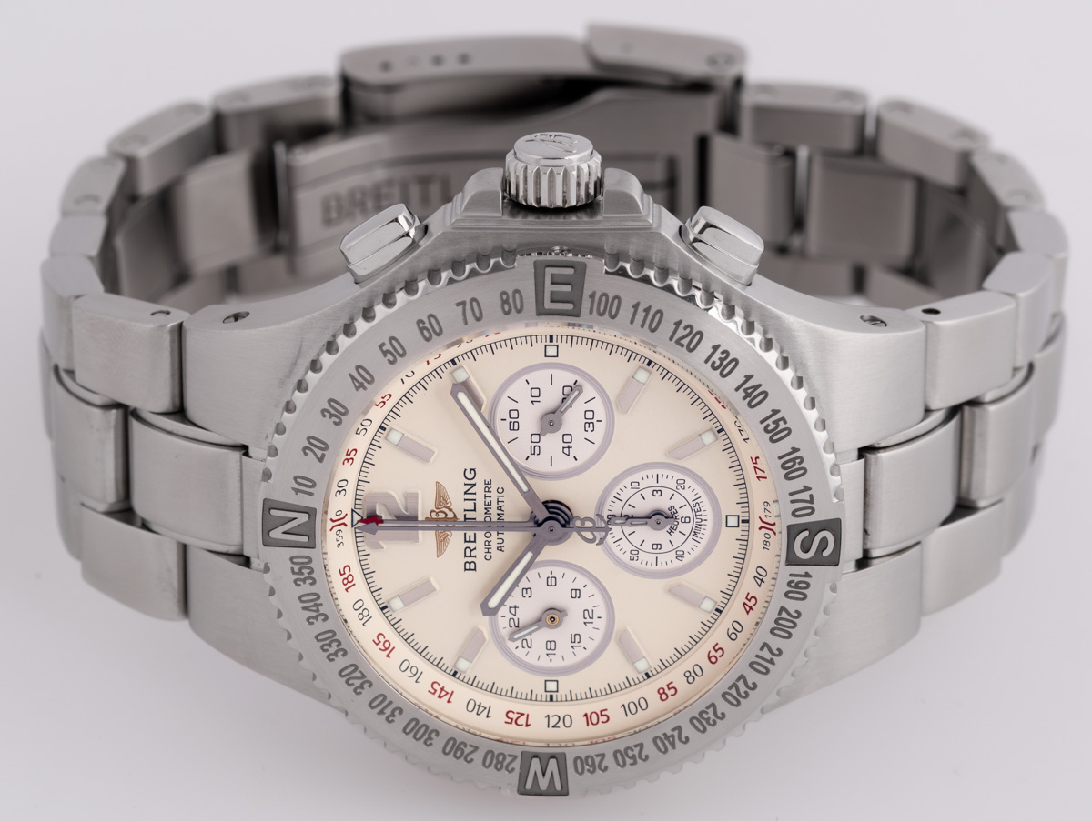 Breitling Hercules A3936210 A553 SOLD OUT silver dial on Hercules integrated bracelet