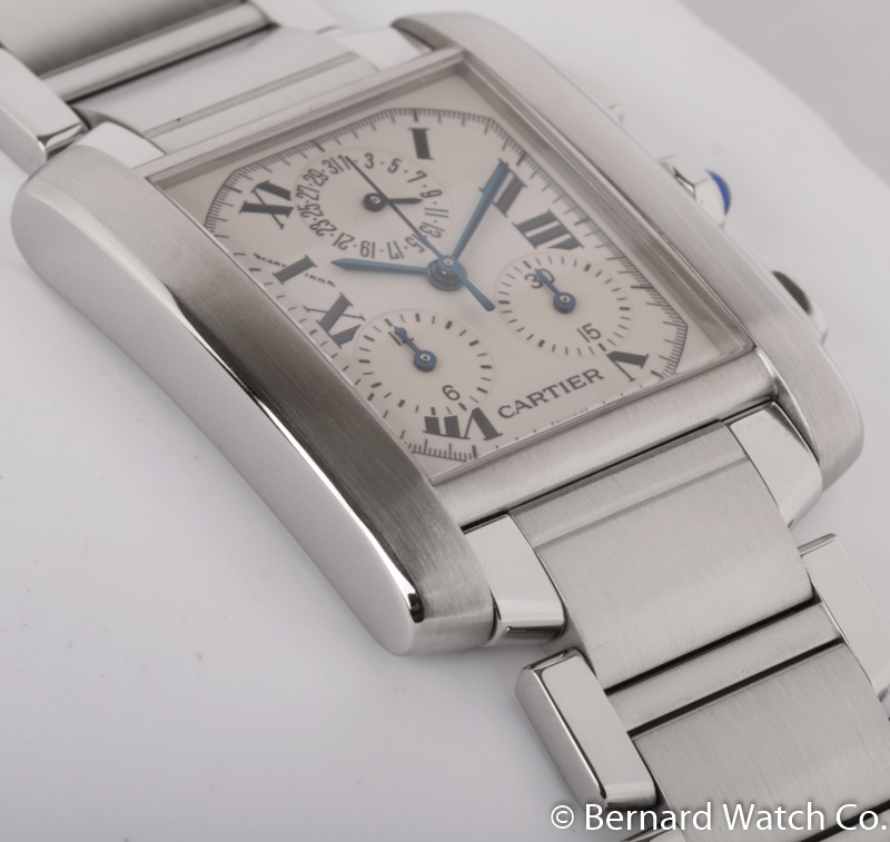 Cartier - Tank Francaise Chronograph : W51001Q3 : SOLD OUT : off-white dial