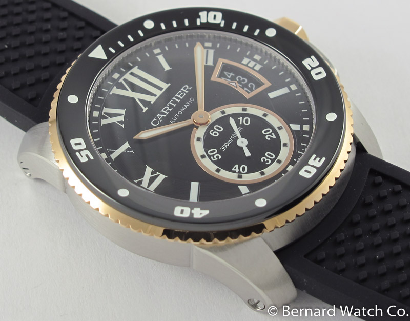 calibre de cartier carbon diver watch