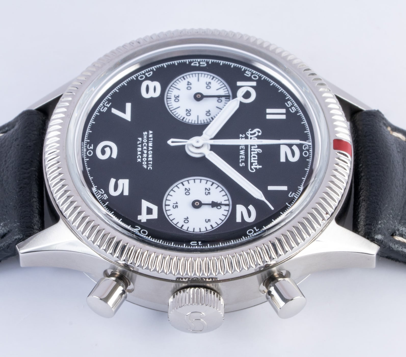 Hanhart 417 ES 1954 Reverse Panda Flyback : H701.211-7010