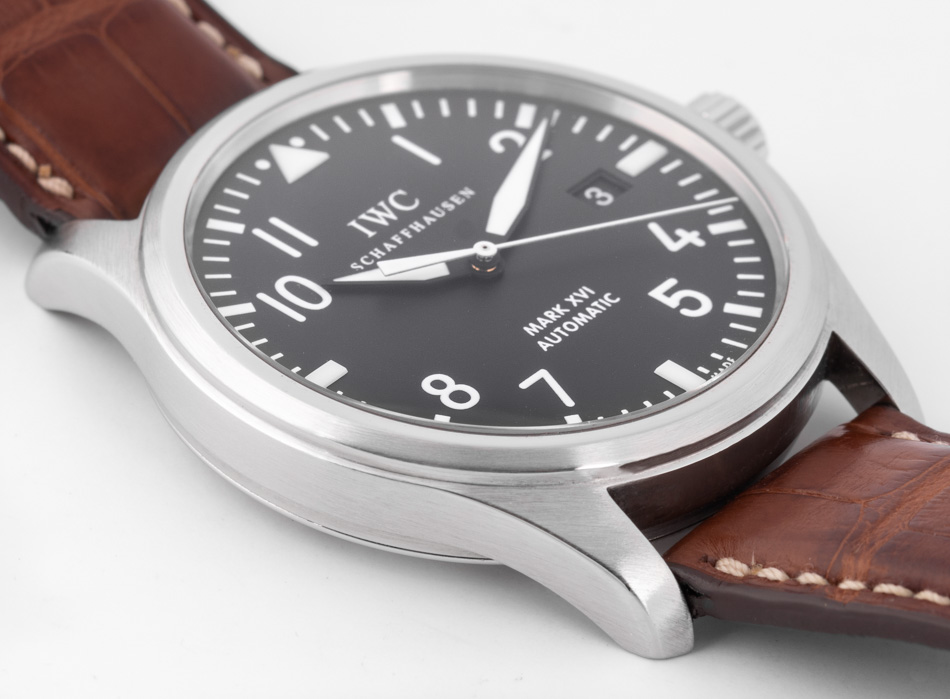 IWC - Pilot's Mark XVI : IW325504 : SOLD OUT : black dial on brown