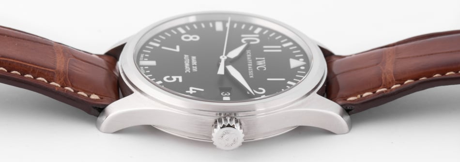 IWC - Pilot's Mark XVI : IW325504 : SOLD OUT : black dial on brown